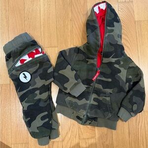 Zombie Dash Kids Camo Hoodie and Jogger Track Suit Set
